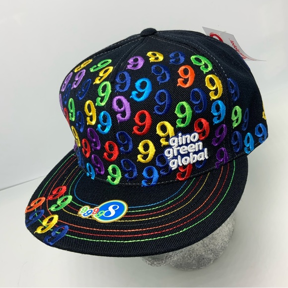 Gino Green Global Black Multicolor 59FIFTY Hat - Picture 1 of 5